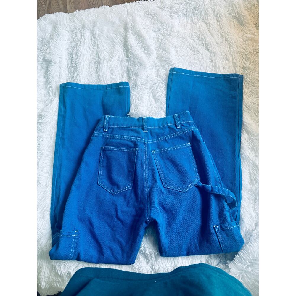 NWOT LIONESS MIAMI VICE SLOUCHY WIDELEG CARGO PANTS COBALT BLUE XS - Picture 4 of 9